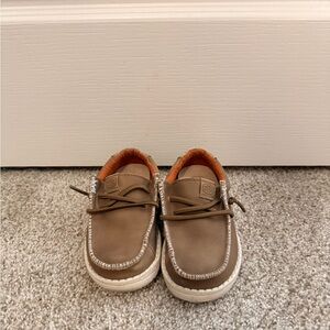 Toddler Boys Brown Leather Hey Dudes
